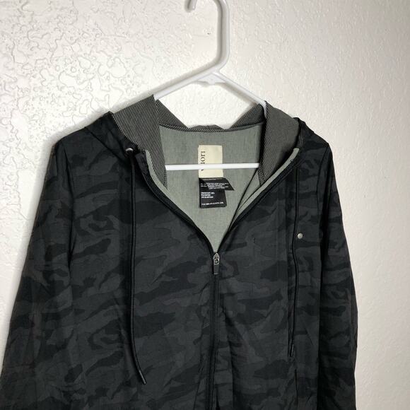 Vuori Outdoor Trainer Shell black gray camo zip front hooded jacket size Small - Picture 2 of 16